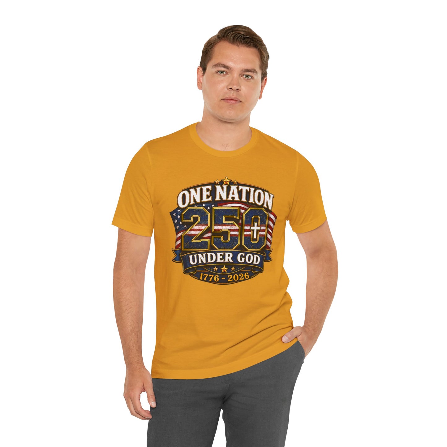 250th USA Independence T-Shirt — "One Nation Under God" 1776–2026 Patriotic Tee