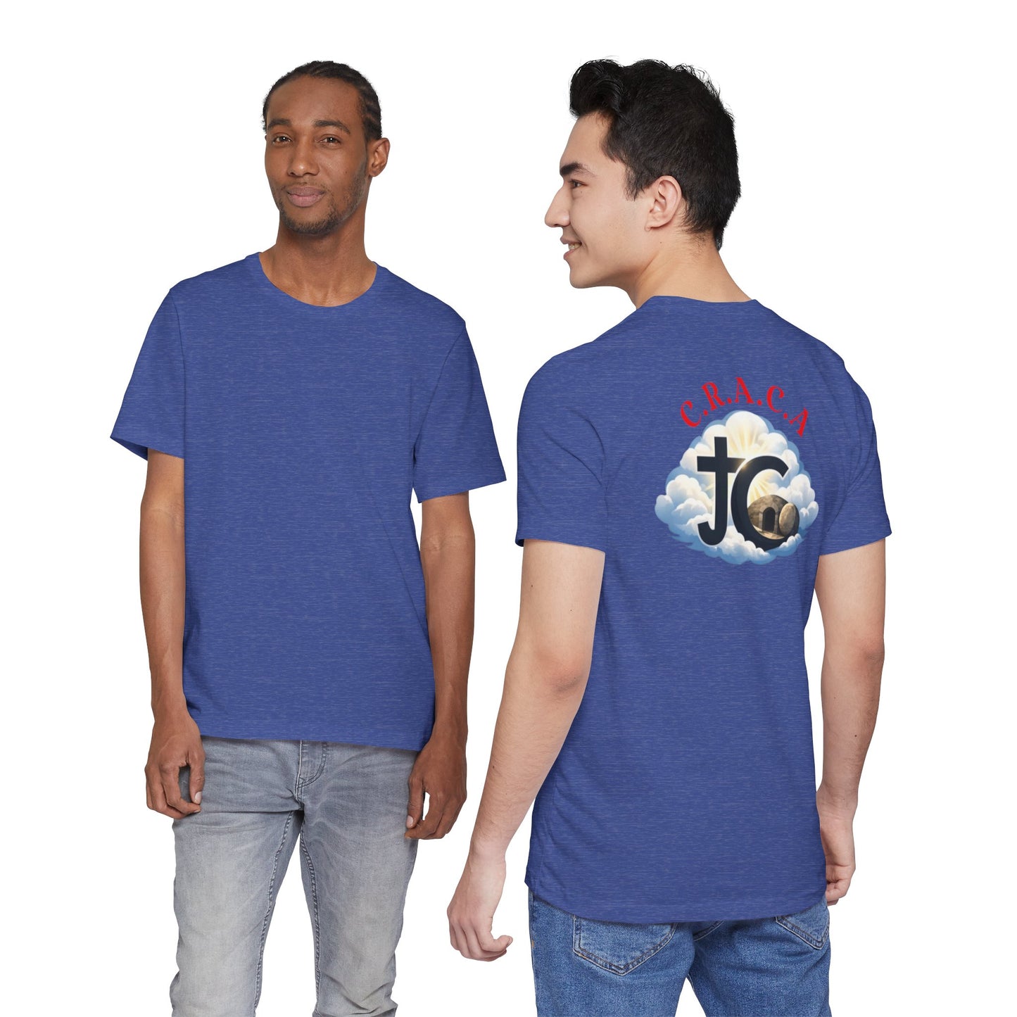 Christian JC Cross Tee — CRACA (Crucified.Risen.And.Coming.Again) Graphic T‑Shirt