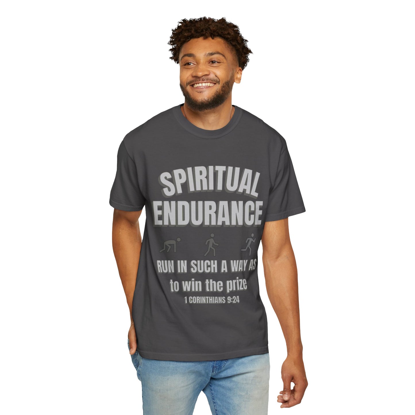 Christian Verse 1 Corinthians 9:24 Garment-Dyed T-shirt