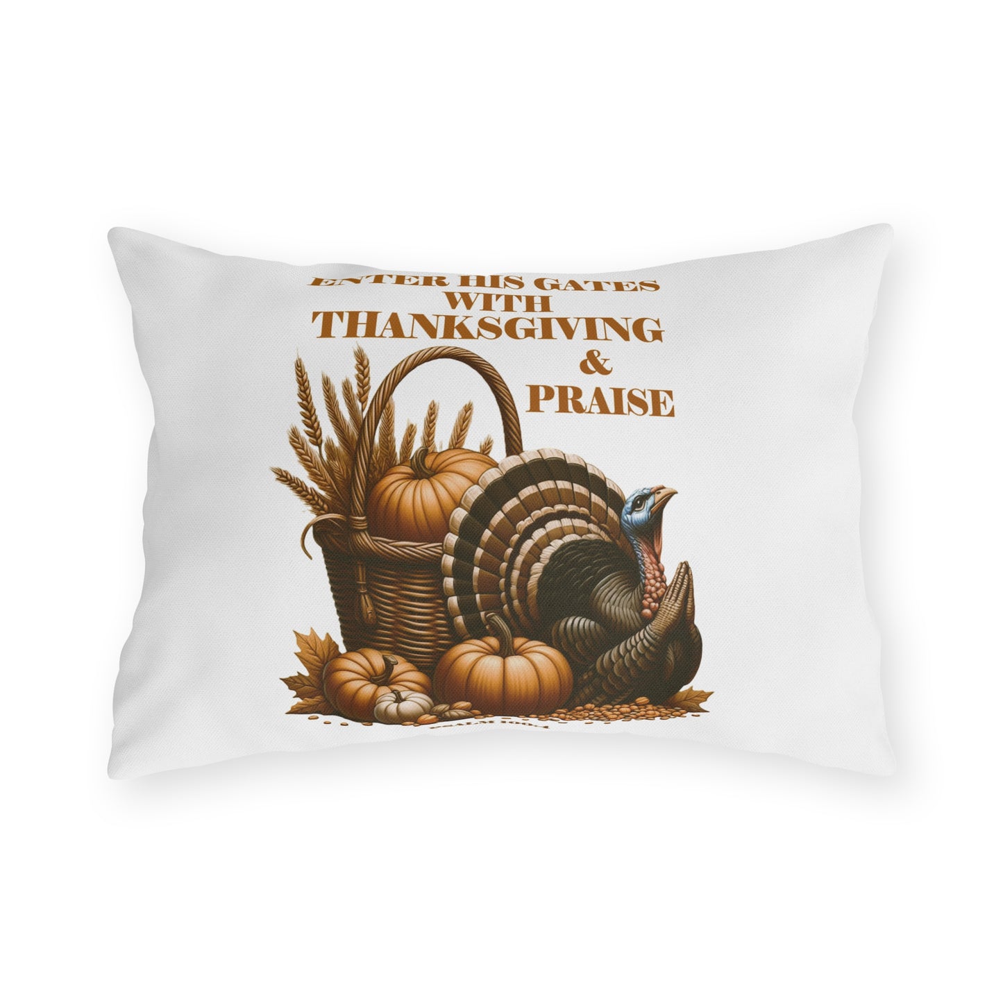 Outdoor Pillows with Bible Verse Psalm 100:4