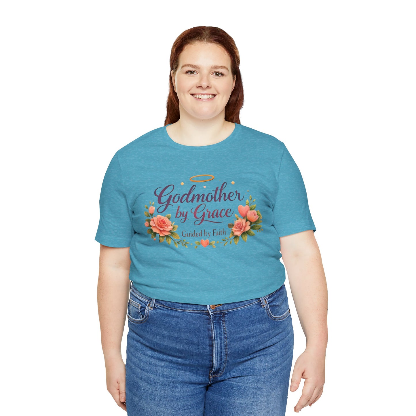 Godmother by Grace Floral Tee — 'Guided by Faith' Godmother T-Shirt