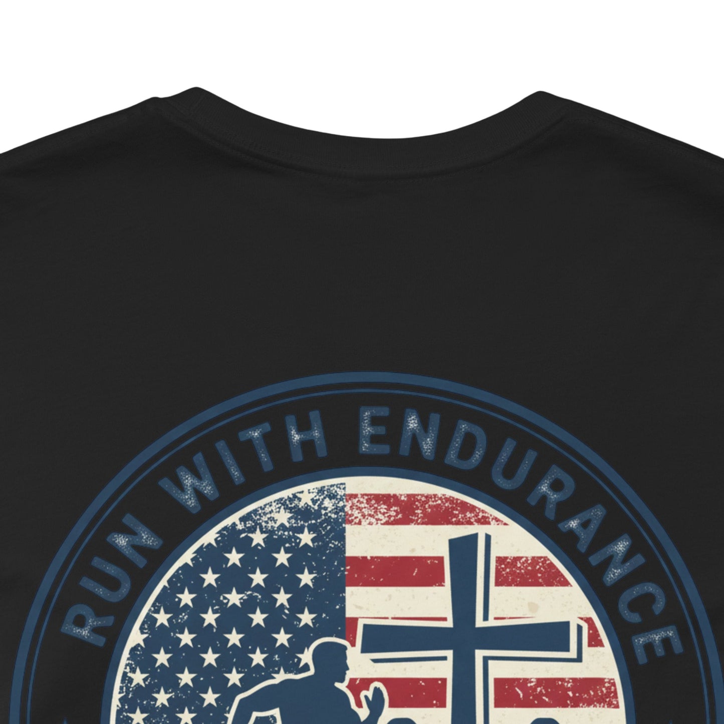 Hebrews 12:1-2 'Run With Endurance' T-Shirt — Inspirational Christian Tee