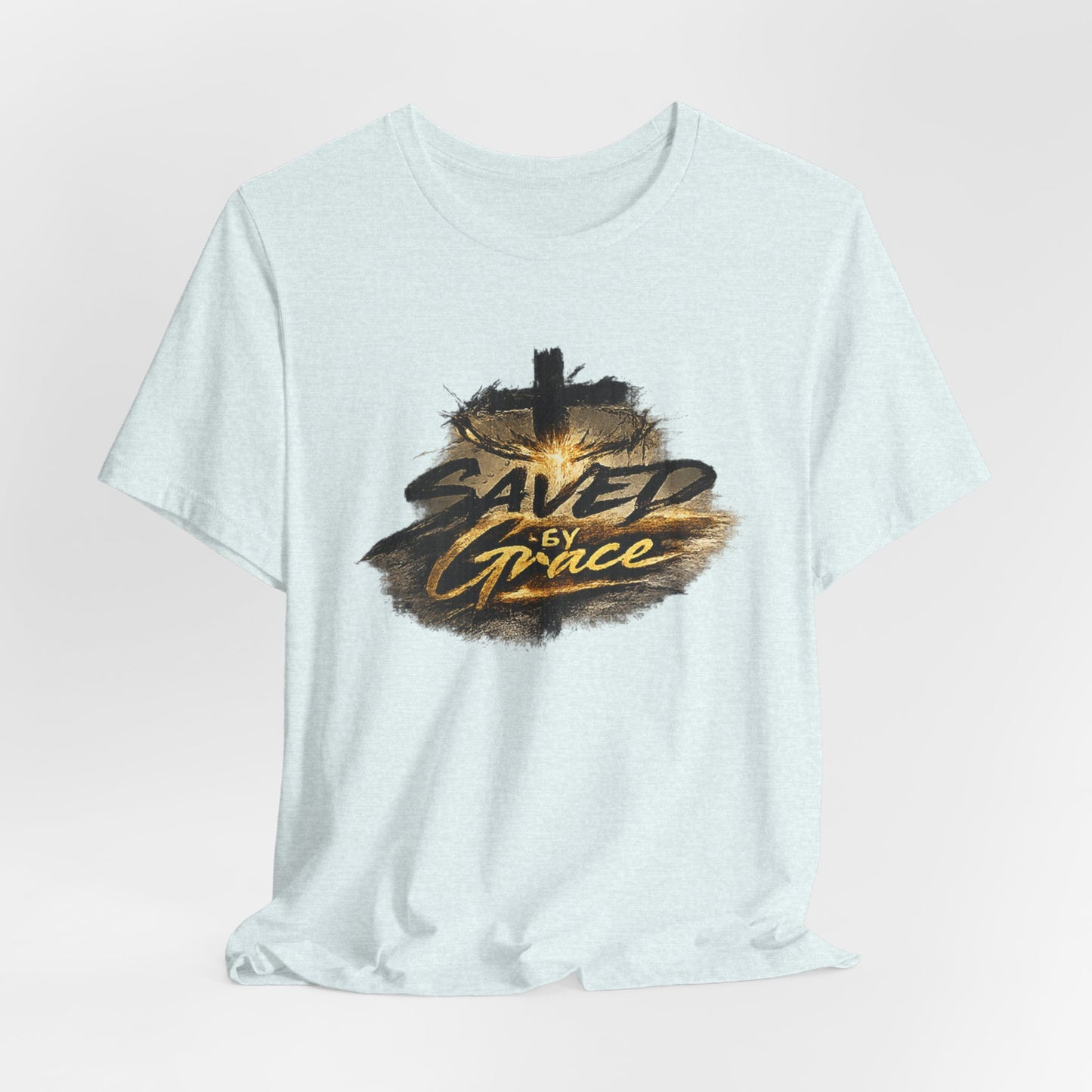 Saved By Grace T‑Shirt — Christian Cross Faith Tee