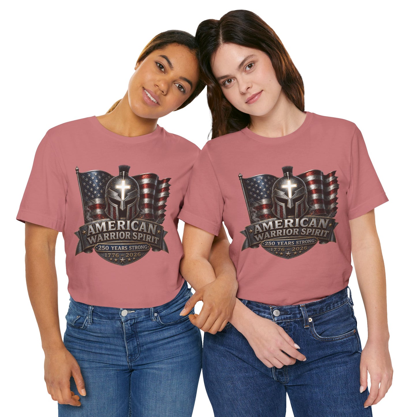 American Warrior Spirit T-Shirt – Patriotic 250 Years Strong Tee (1776–2026)