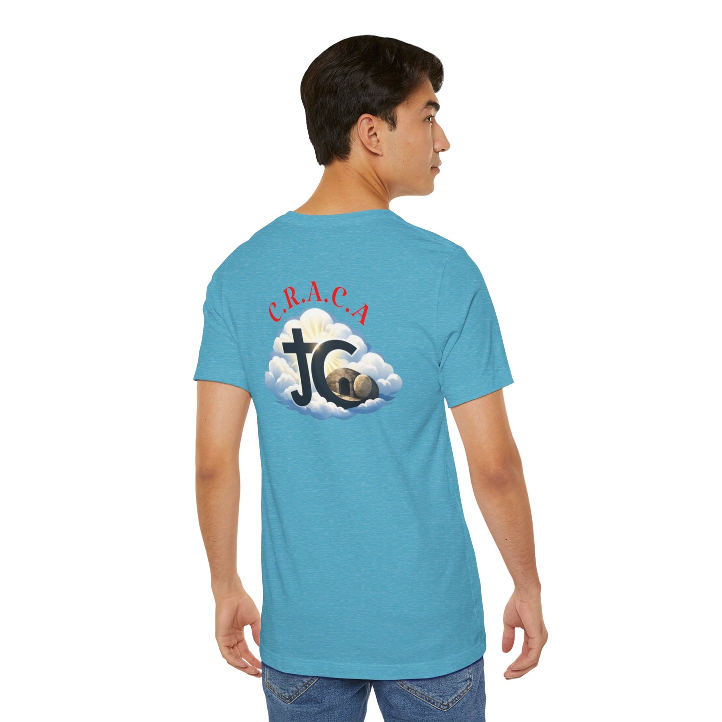 Christian JC Cross Tee — CRACA (Crucified.Risen.And.Coming.Again) Graphic T‑Shirt