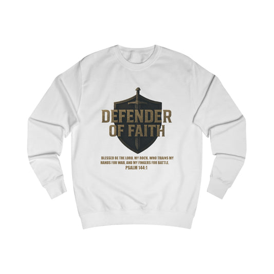 Faith Defender Sweatshirt with Shield and Sword Design