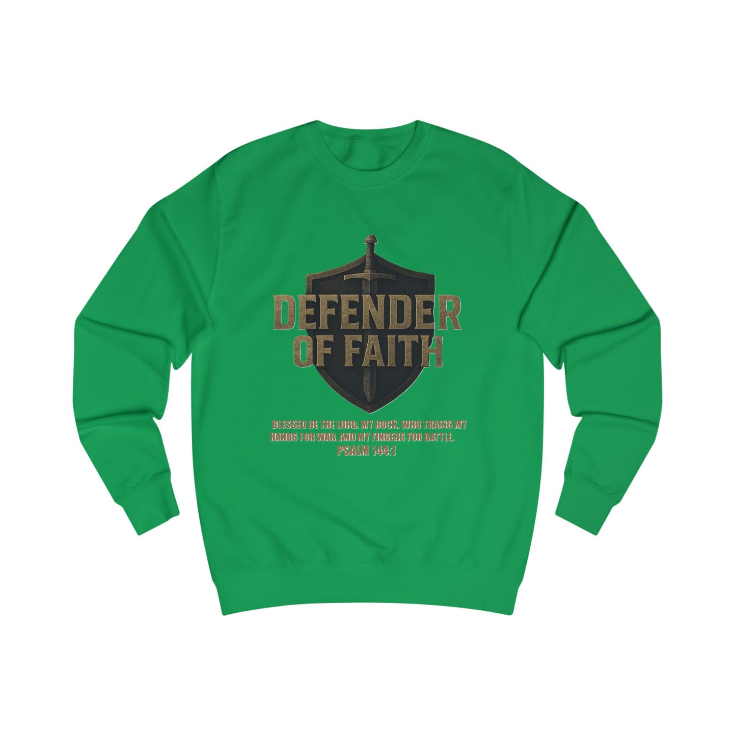 Faith Defender Sweatshirt with Shield and Sword Design