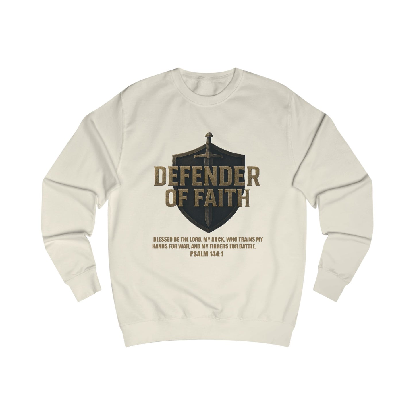 Faith Defender Sweatshirt with Shield and Sword Design