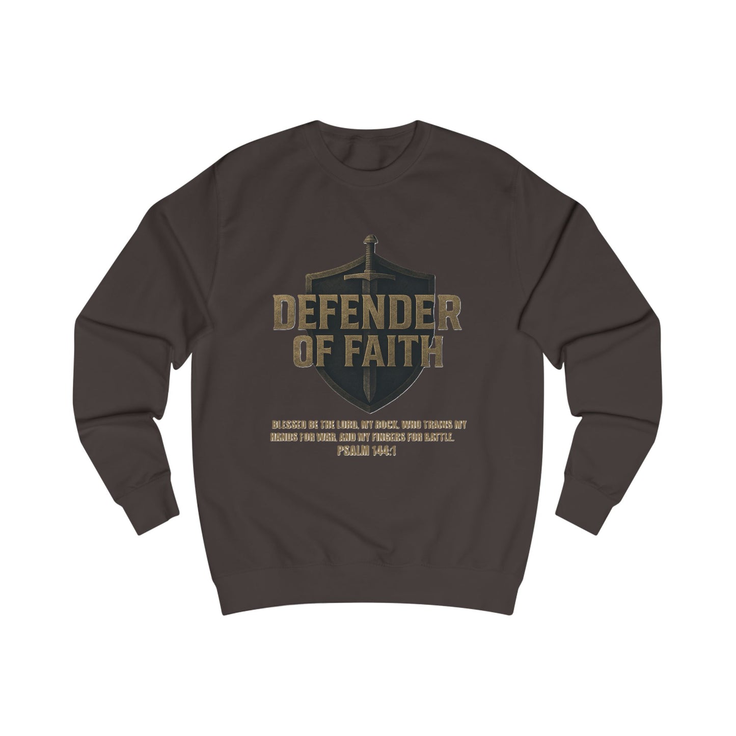Faith Defender Sweatshirt with Shield and Sword Design