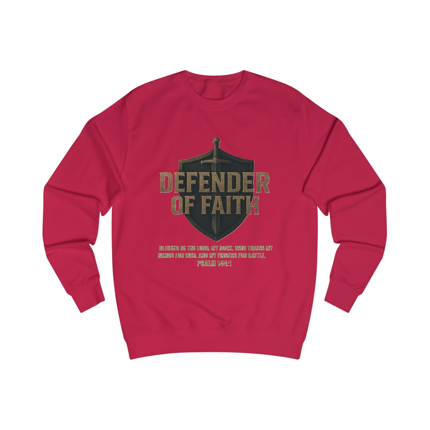 Faith Defender Sweatshirt with Shield and Sword Design