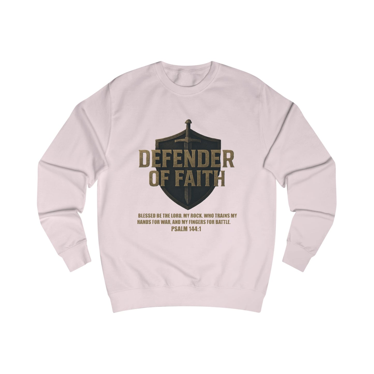 Faith Defender Sweatshirt with Shield and Sword Design