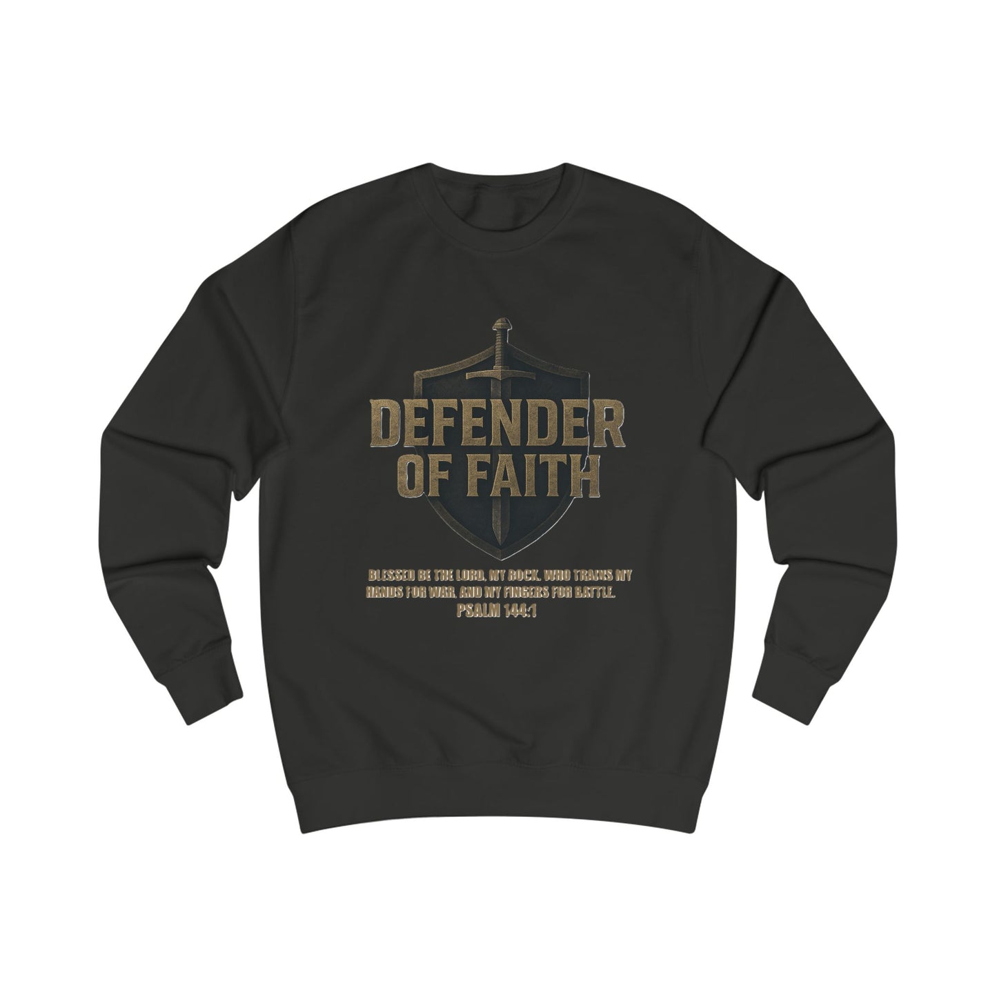 Faith Defender Sweatshirt with Shield and Sword Design