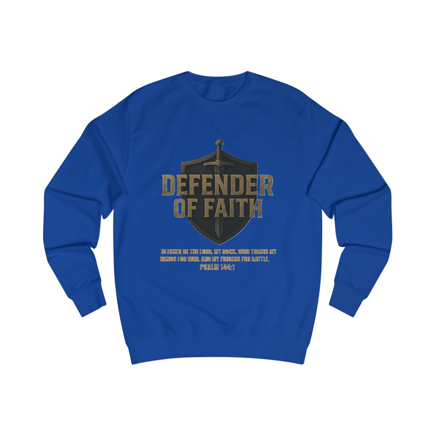 Faith Defender Sweatshirt with Shield and Sword Design