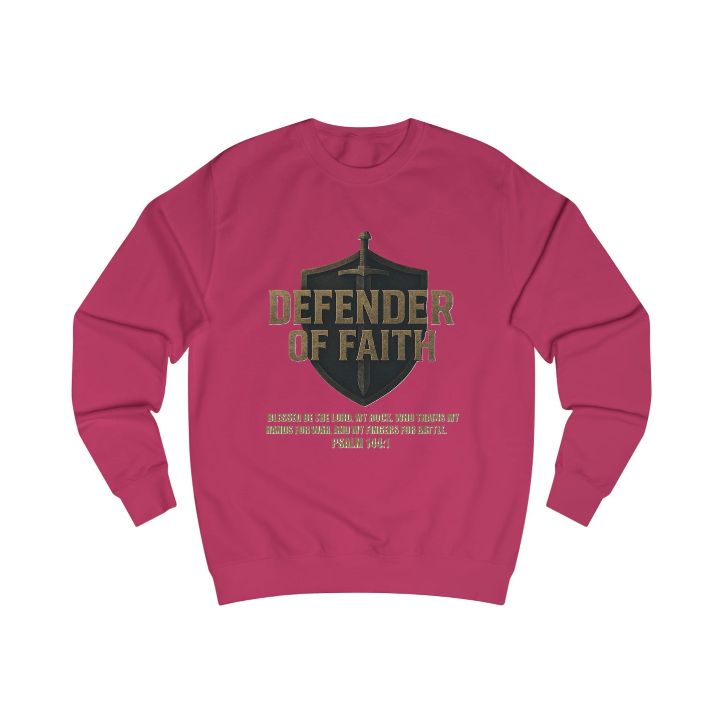 Faith Defender Sweatshirt with Shield and Sword Design