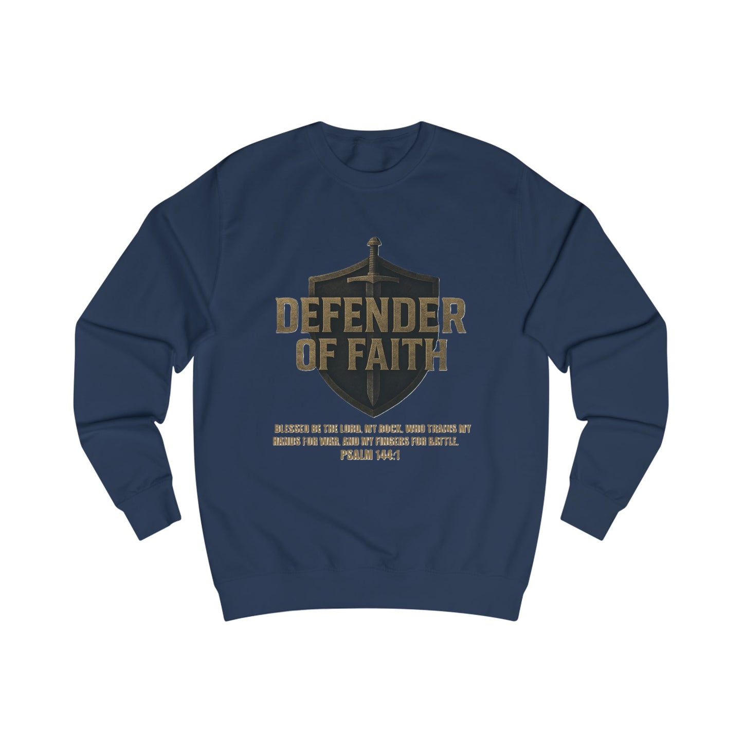 Faith Defender Sweatshirt with Shield and Sword Design