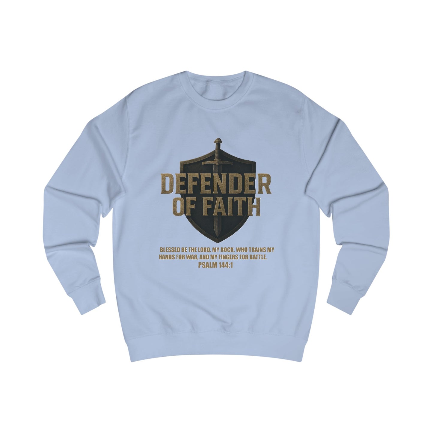 Faith Defender Sweatshirt with Shield and Sword Design