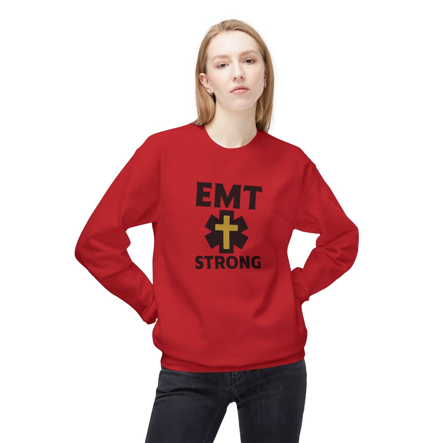 EMT Strong Christian Cross Sweatshirt