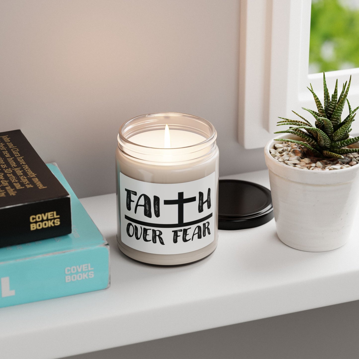 Scented "Faith Over Fear", Soy Candle, 9oz