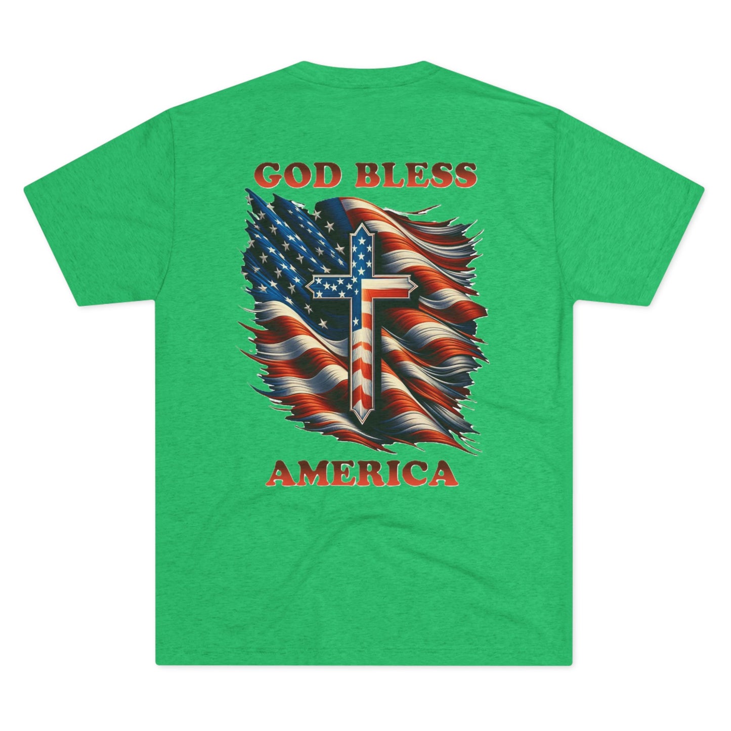 Copy of Unisex Tri-Blend Crew Tee "GOD BLESS AMERICA"