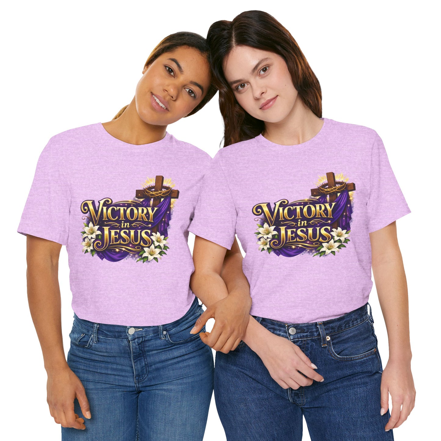 Victory In Jesus Christian T-Shirt — Cross Faith Tee