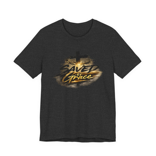 Saved By Grace T‑Shirt — Christian Cross Faith Tee