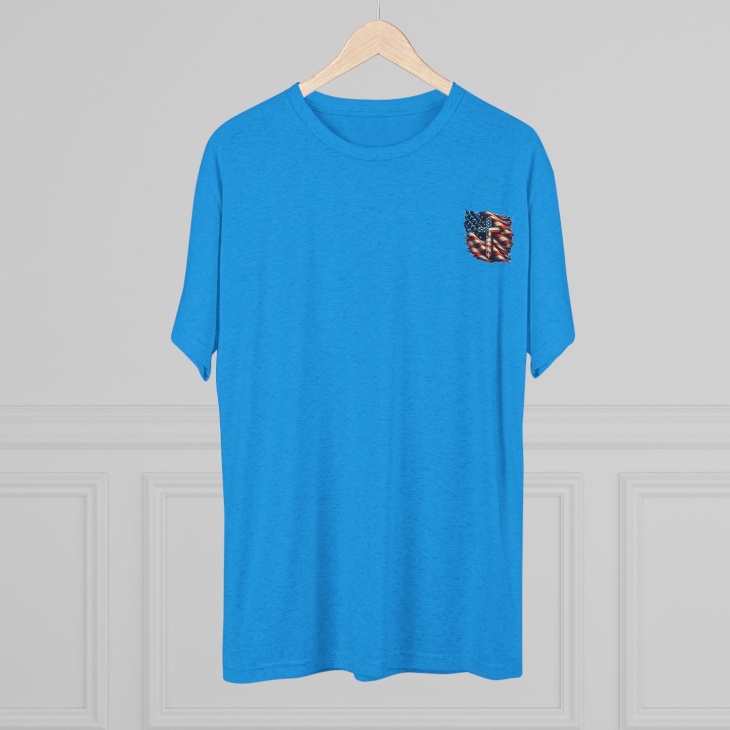 Unisex Tri-Blend Crew Tee "GOD BLESS AMERICA"