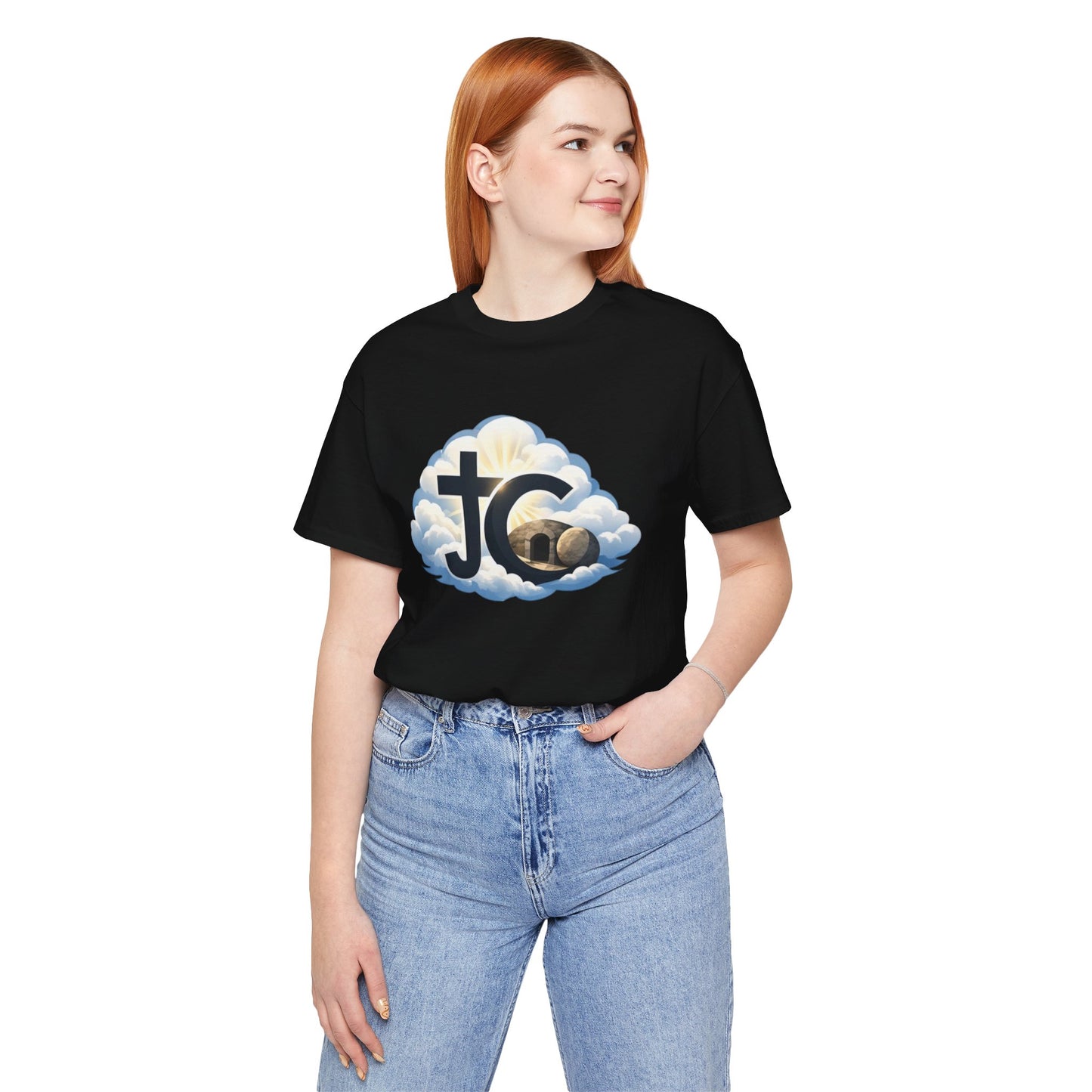Jesus Christ (JC) Cross Tee — Crucified, Risen & Coming Again