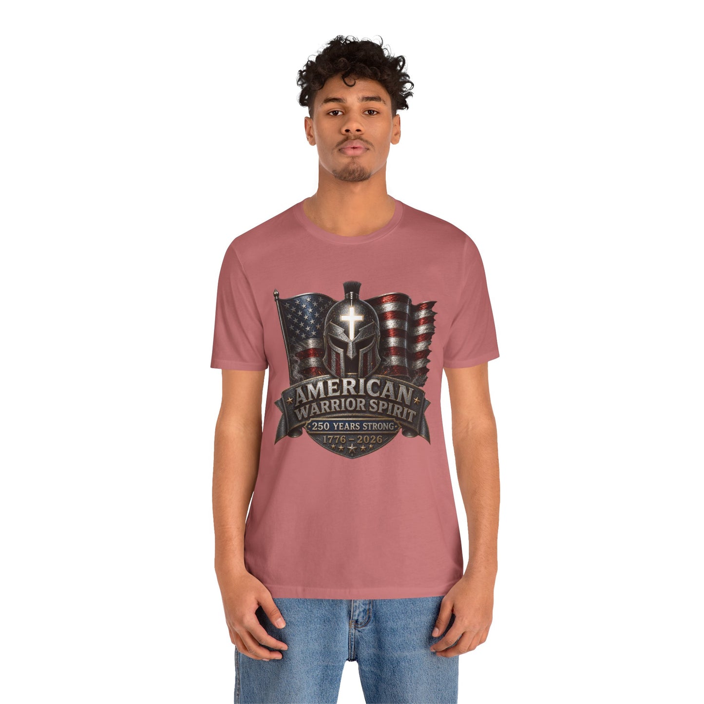 American Warrior Spirit T-Shirt – Patriotic 250 Years Strong Tee (1776–2026)