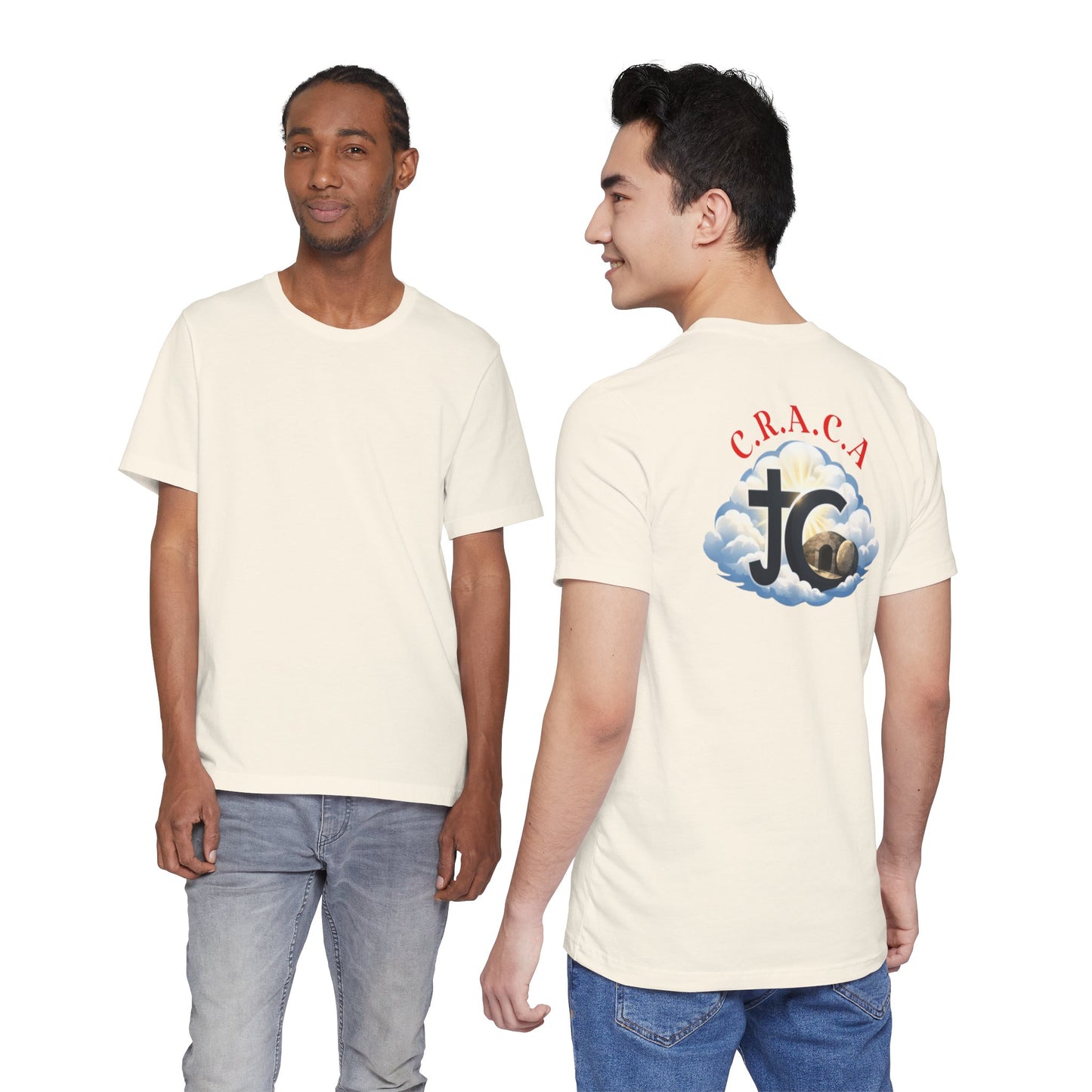 Christian JC Cross Tee — CRACA (Crucified.Risen.And.Coming.Again) Graphic T‑Shirt