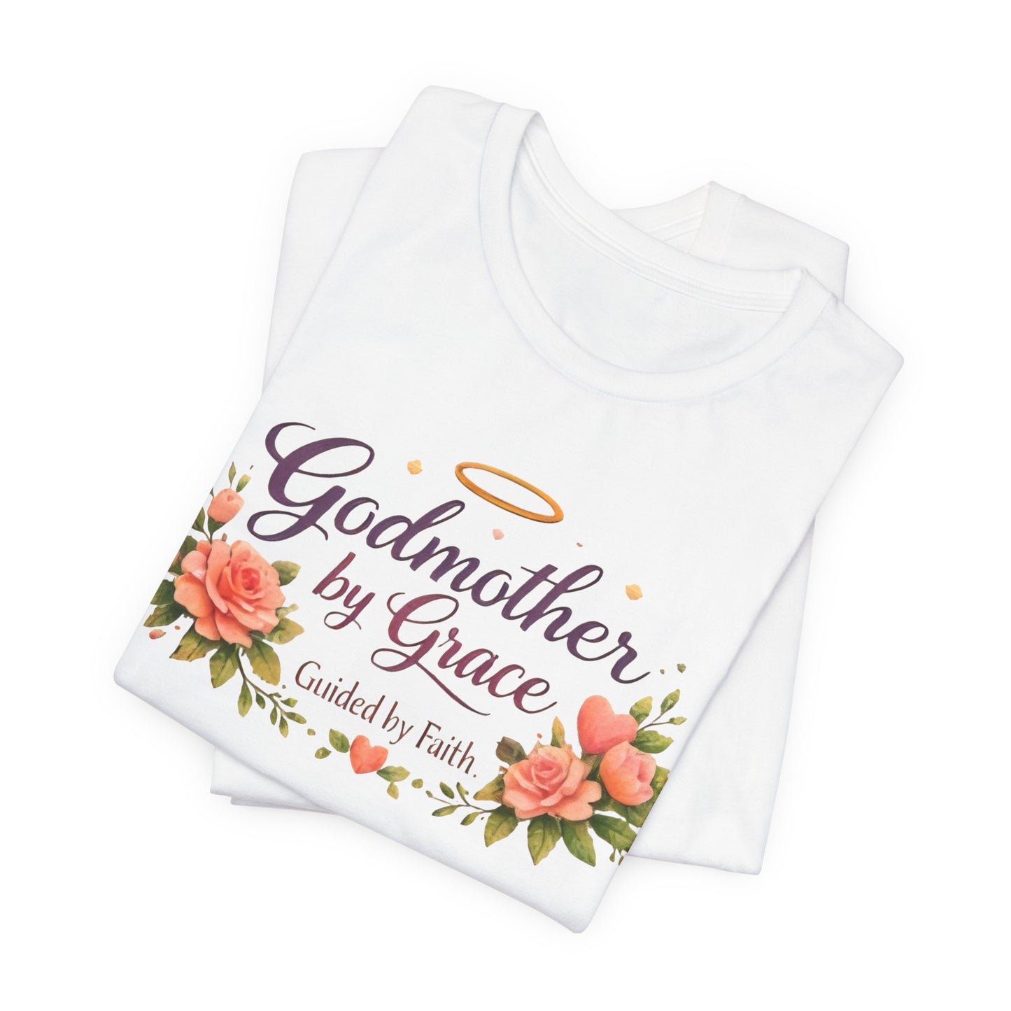 Godmother by Grace Floral Tee — 'Guided by Faith' Godmother T-Shirt
