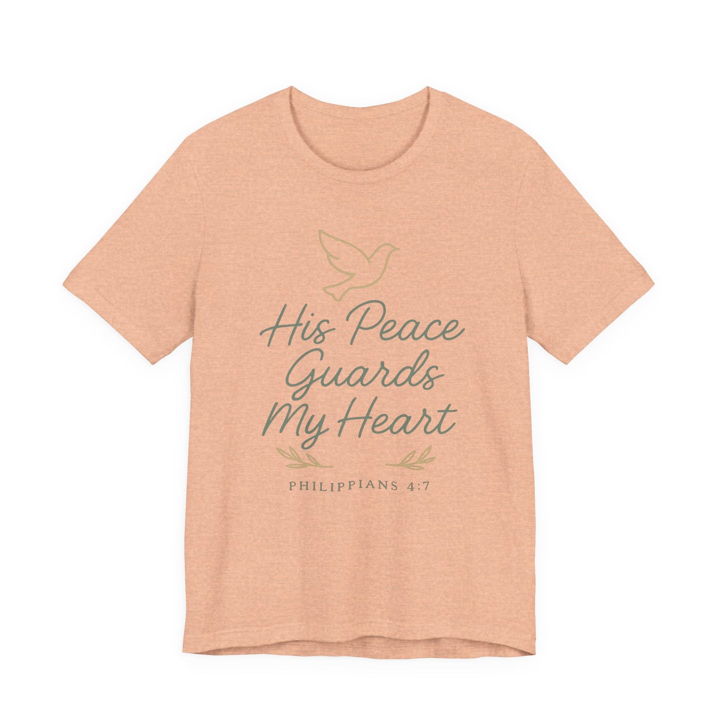 His Peace Guards My Heart Tee — Philippians 4:7 Christian Dove T-Shirt