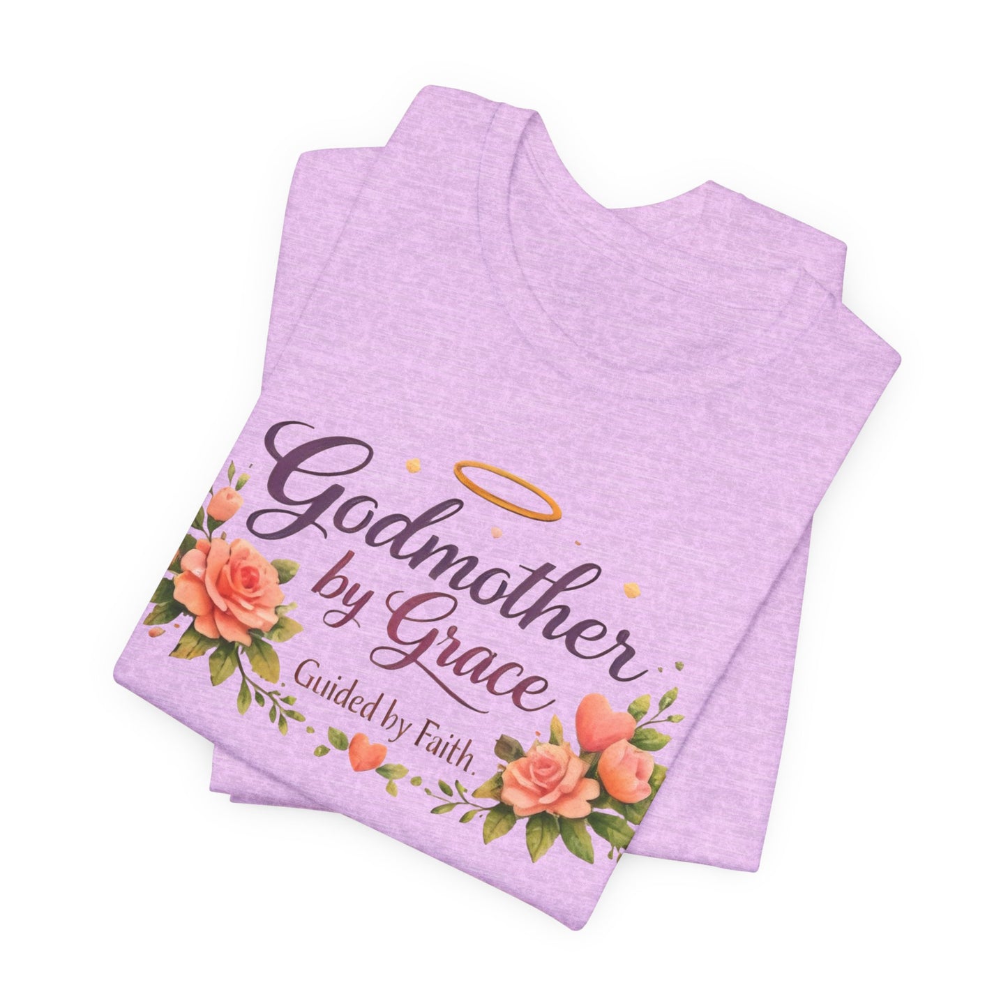 Godmother by Grace Floral Tee — 'Guided by Faith' Godmother T-Shirt