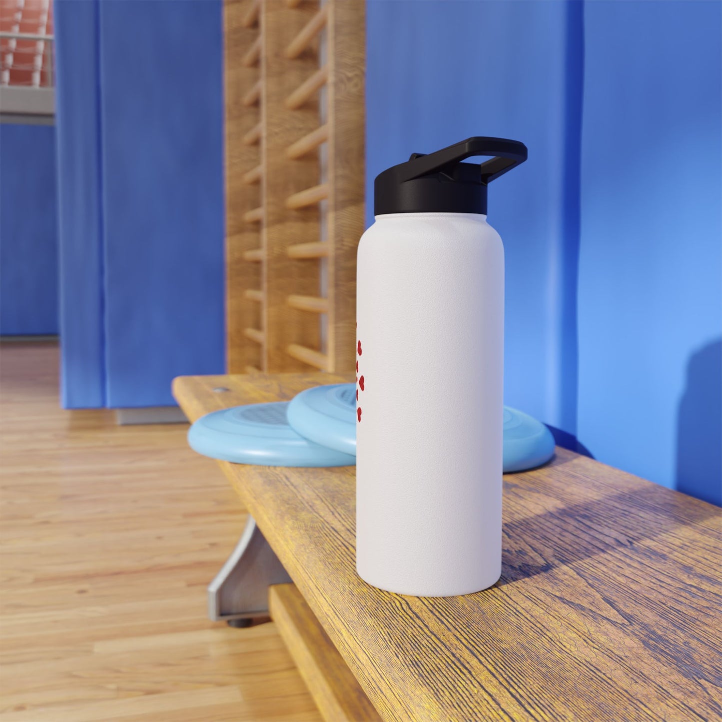 God Is Love Stainless Steel Water Bottle — Christian Cross Heart Design