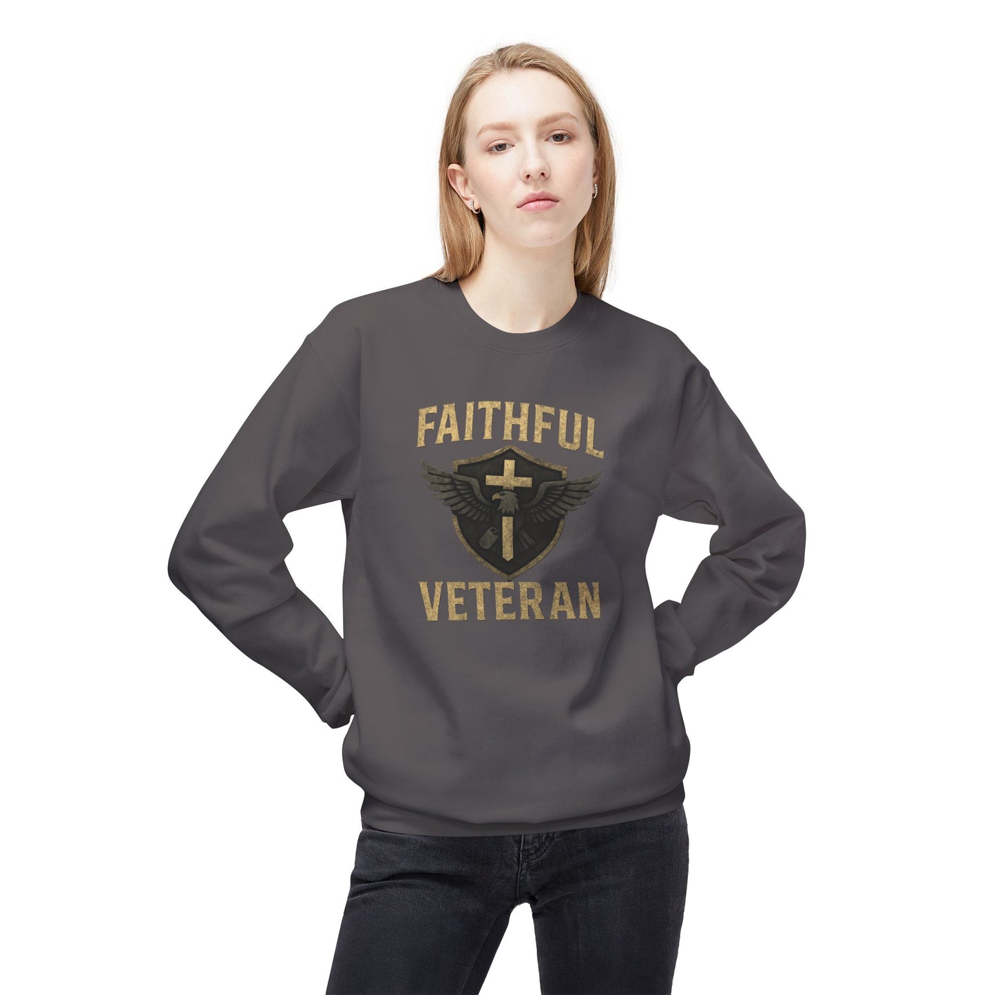 Faithful Veteran Crewneck Sweatshirt Design