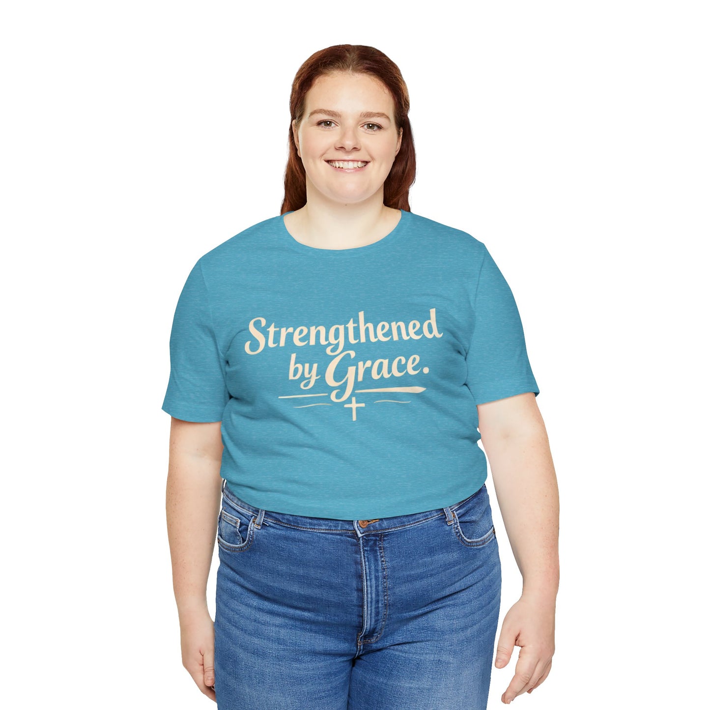 Strengthened by Grace T‑Shirt — Inspirational Faith Tee