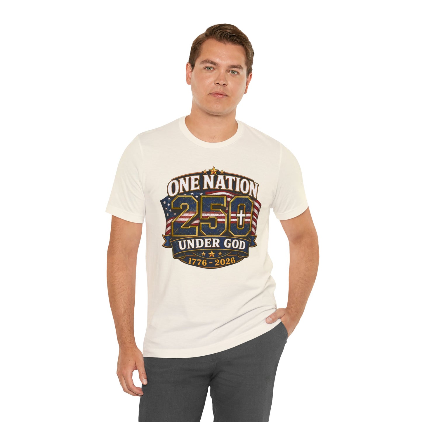 250th USA Independence T-Shirt — "One Nation Under God" 1776–2026 Patriotic Tee