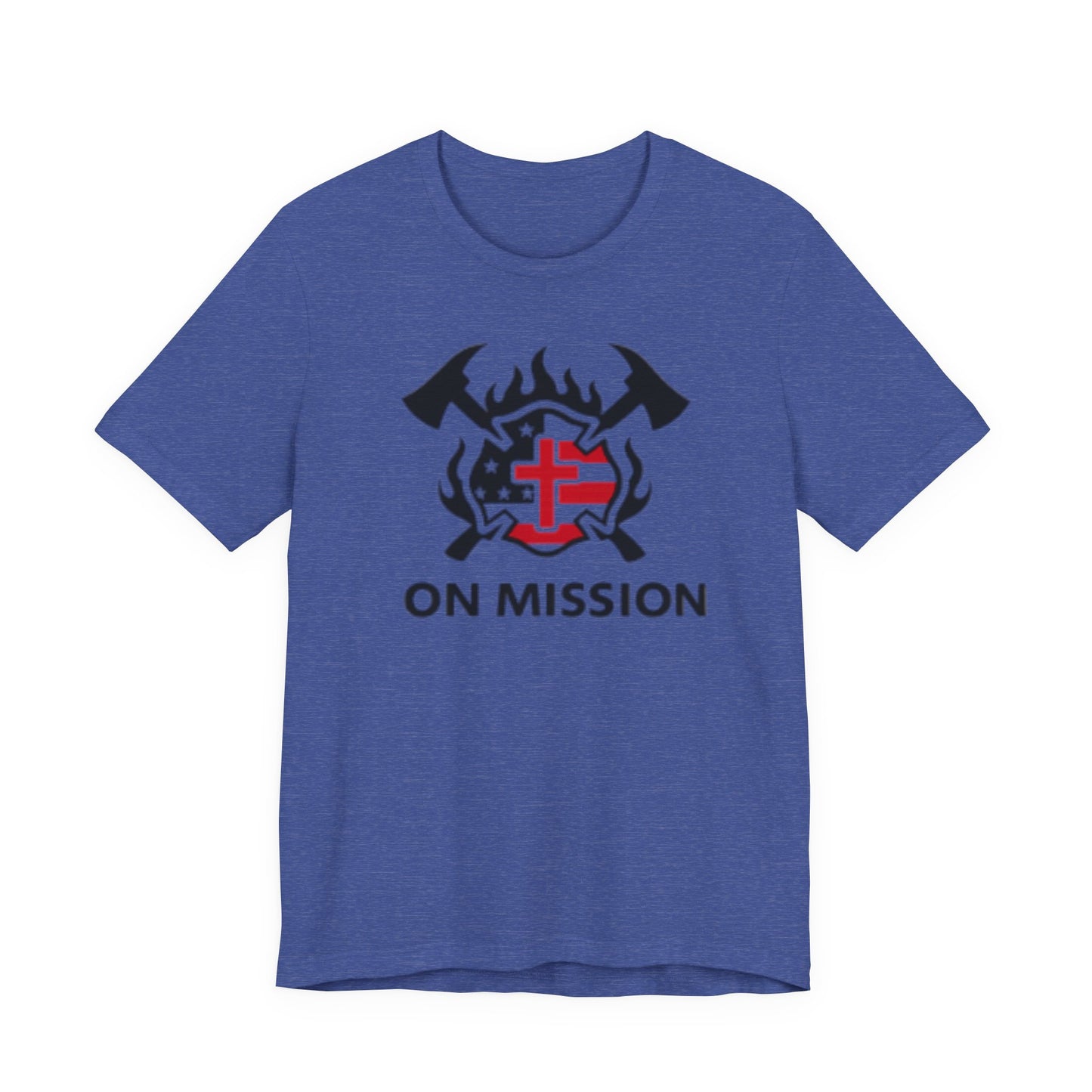 On Mission Christian Cross & American Flag T‑Shirt