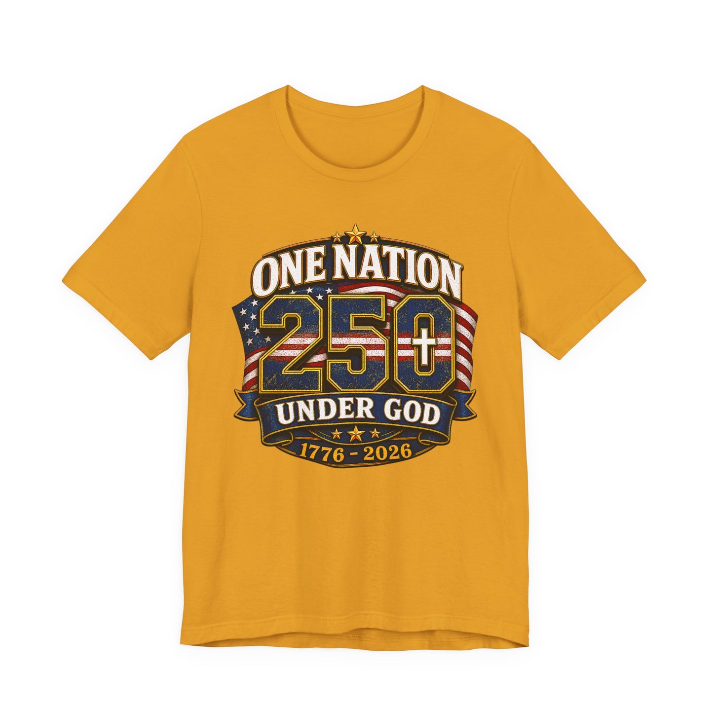 250th USA Independence T-Shirt — "One Nation Under God" 1776–2026 Patriotic Tee