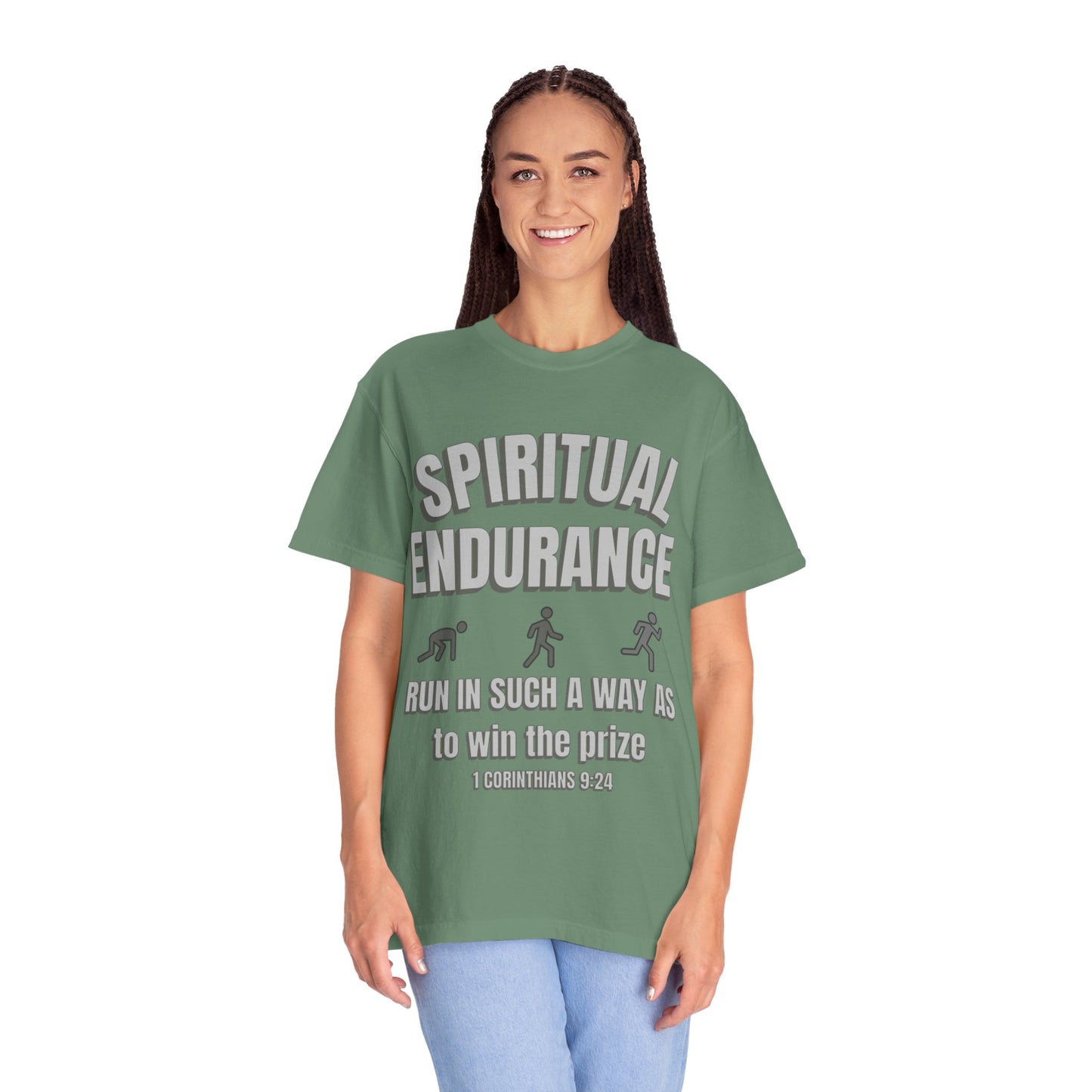 Christian Verse 1 Corinthians 9:24 Garment-Dyed T-shirt
