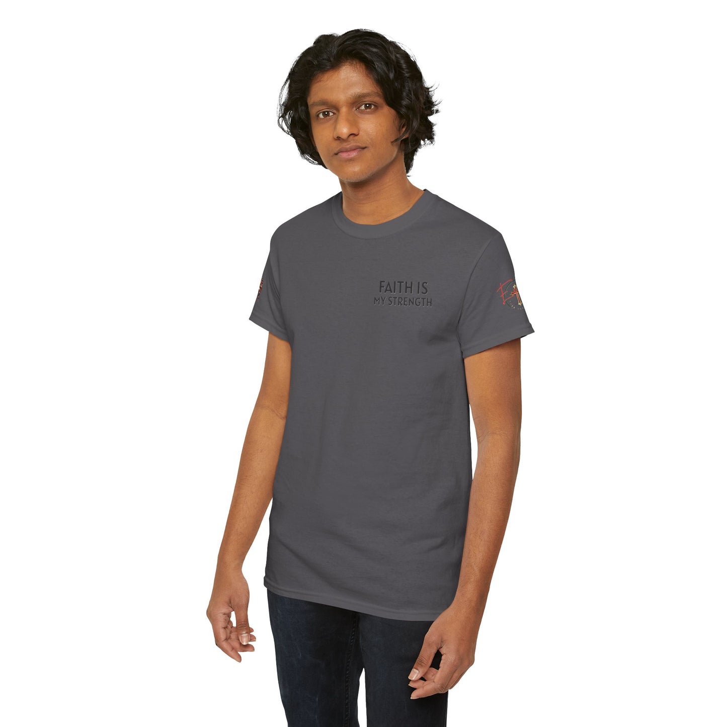 Christian Tee - Philippians 4:13 'Faith Is My Strength' (Copy)