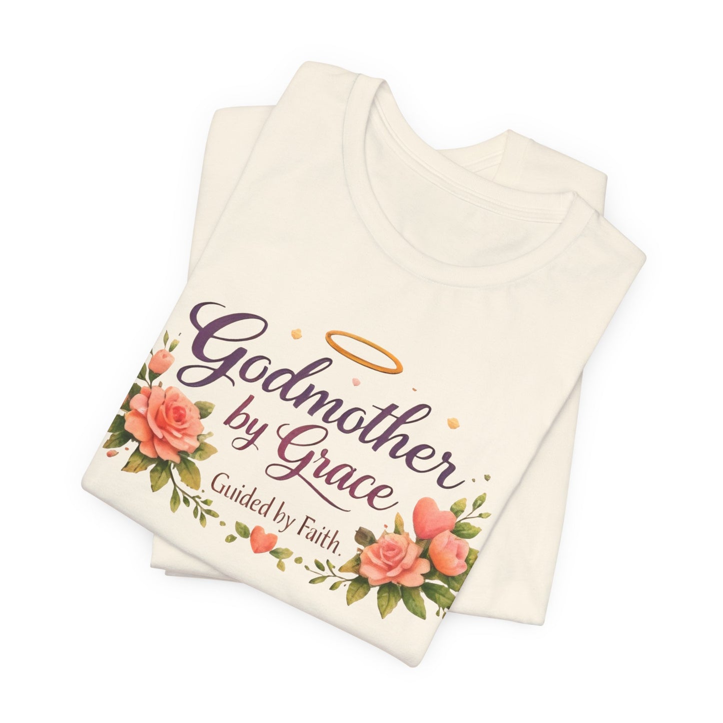 Godmother by Grace Floral Tee — 'Guided by Faith' Godmother T-Shirt