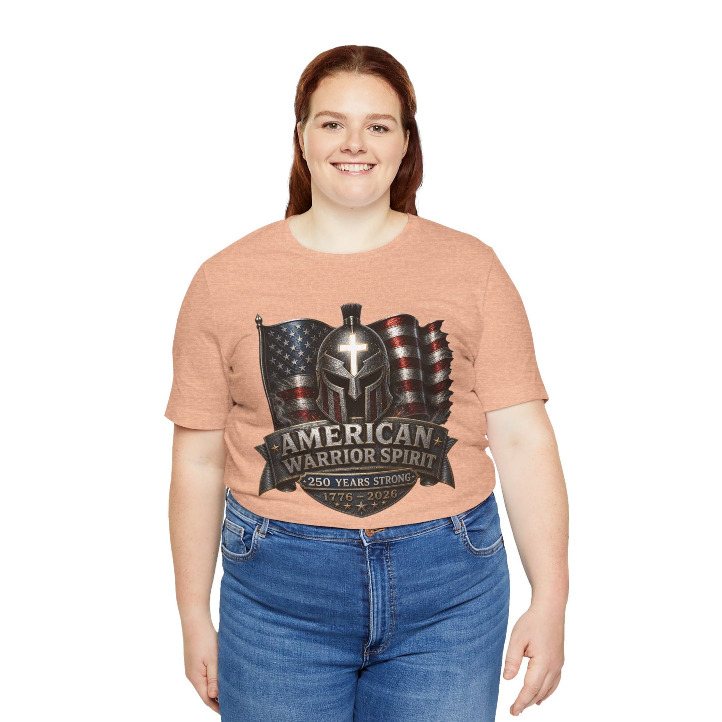 American Warrior Spirit T-Shirt – Patriotic 250 Years Strong Tee (1776–2026)