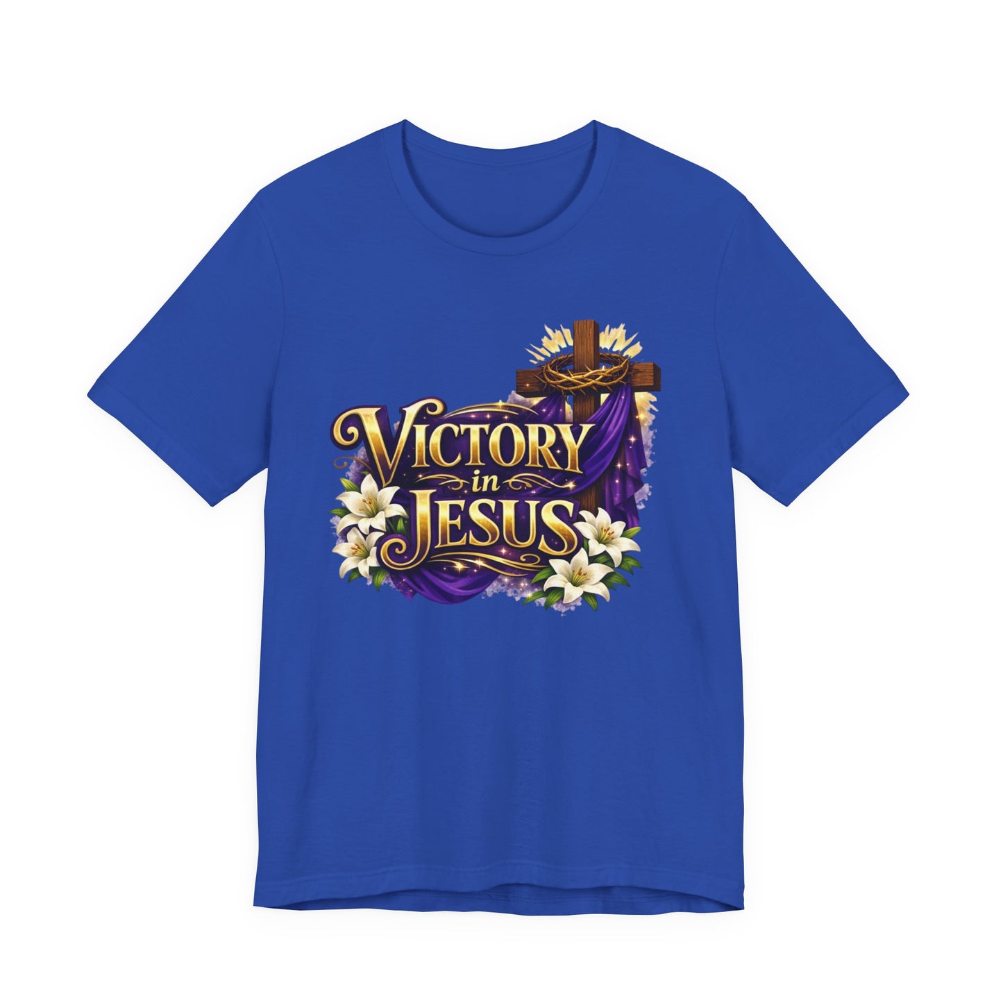 Victory In Jesus Christian T-Shirt — Cross Faith Tee