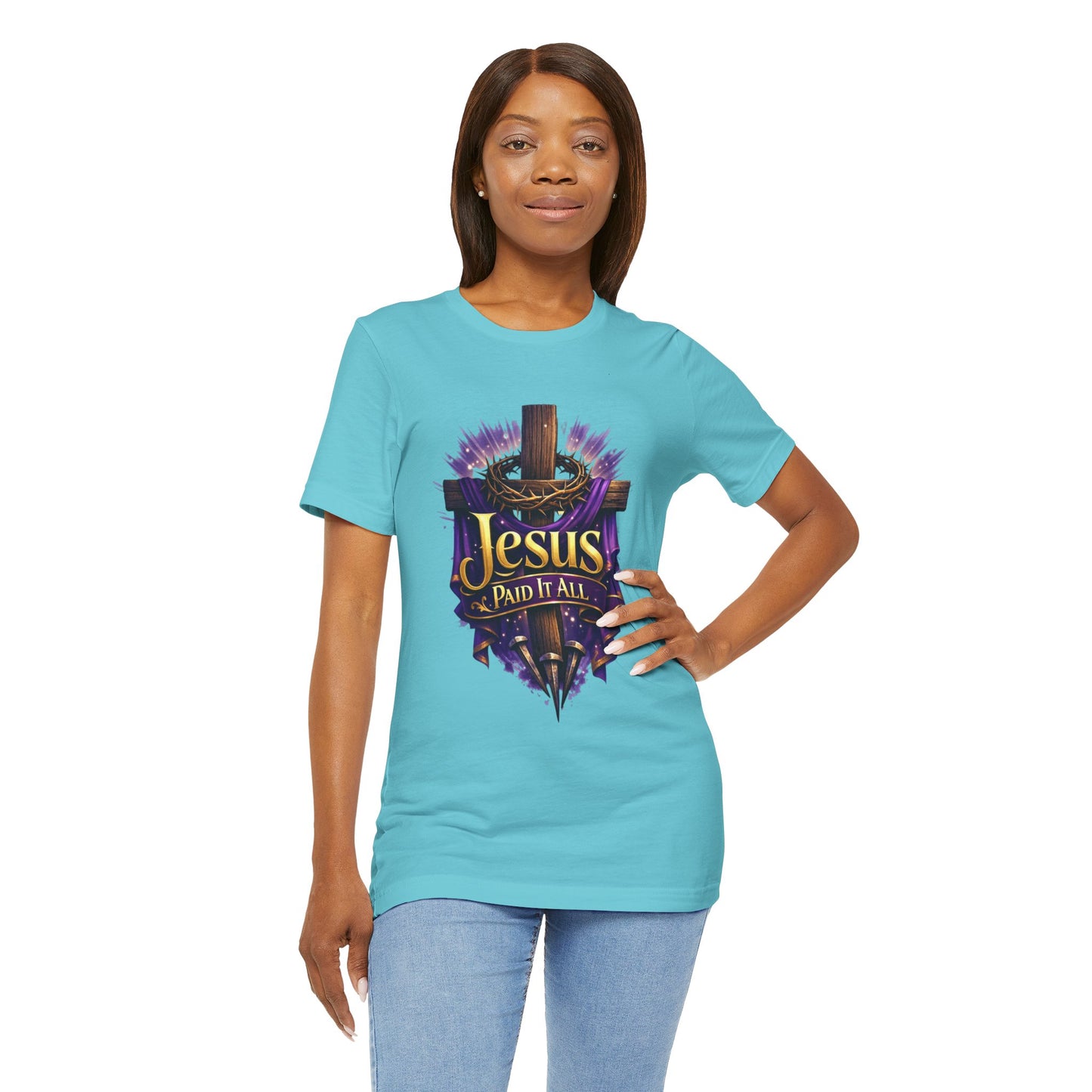 Jesus Paid It All Christian Cross Tee