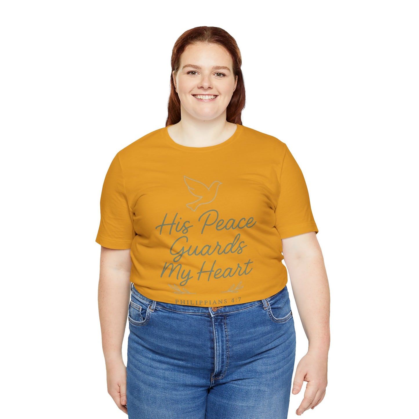 His Peace Guards My Heart Tee — Philippians 4:7 Christian Dove T-Shirt