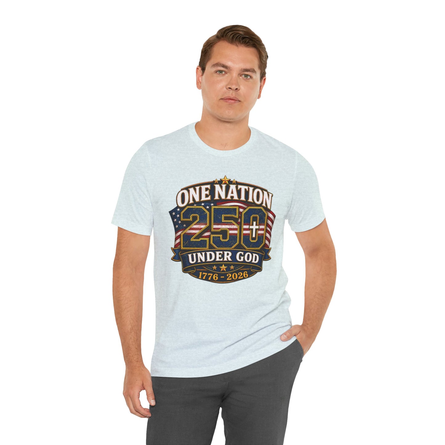 250th USA Independence T-Shirt — "One Nation Under God" 1776–2026 Patriotic Tee