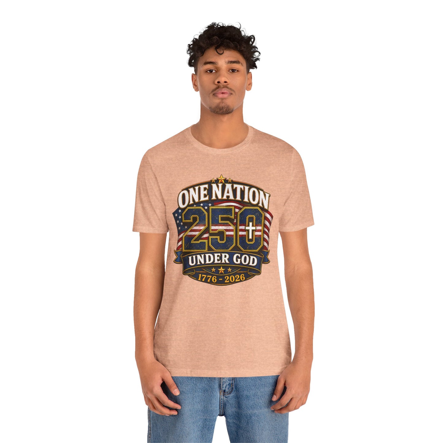 250th USA Independence T-Shirt — "One Nation Under God" 1776–2026 Patriotic Tee