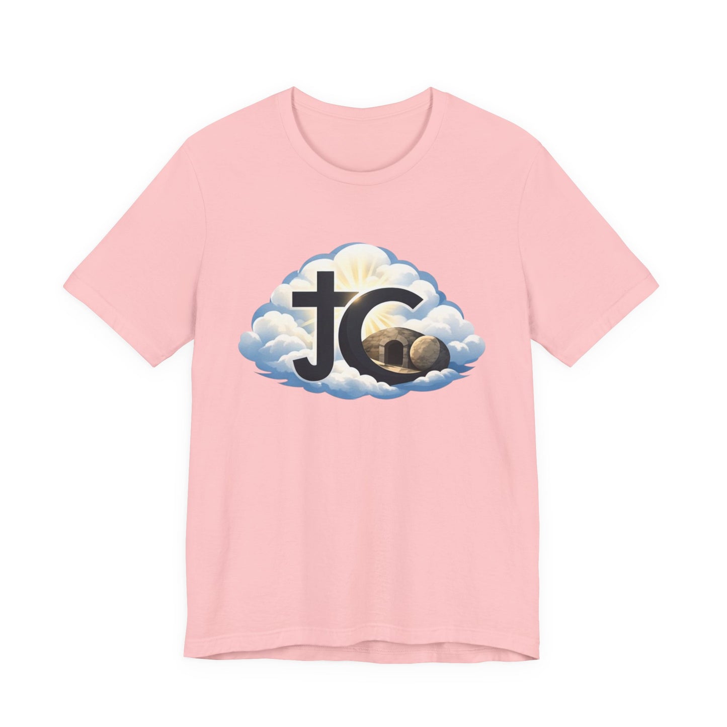 Jesus Christ (JC) Cross Tee — Crucified, Risen & Coming Again