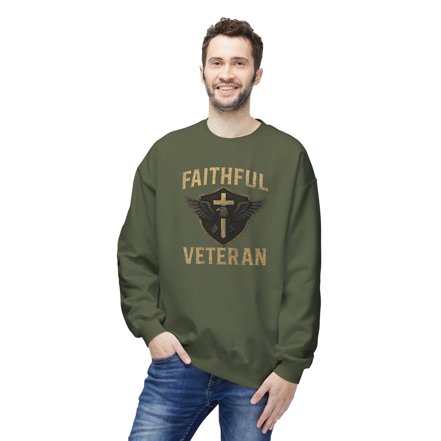 Faithful Veteran Crewneck Sweatshirt Design