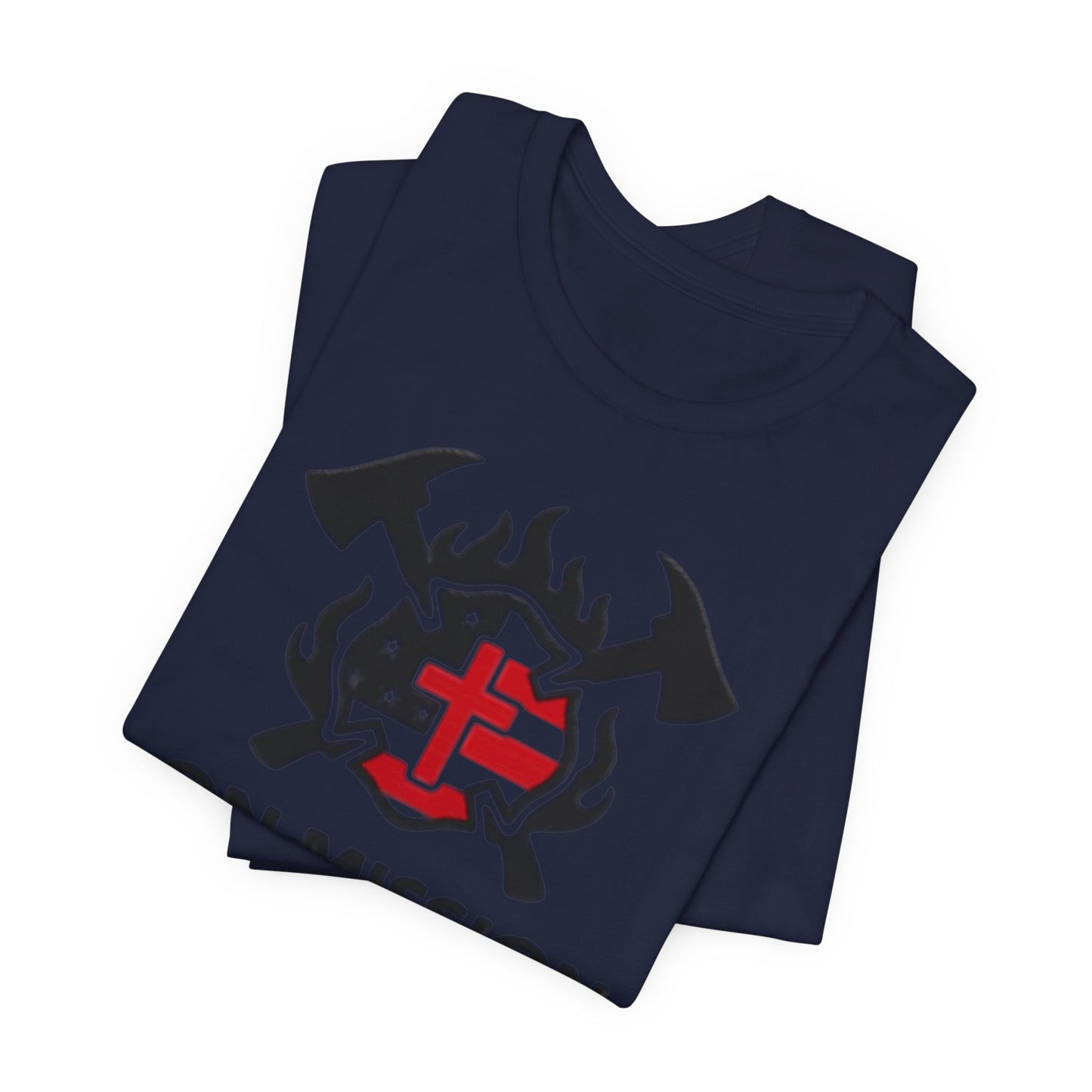 On Mission Christian Cross & American Flag T‑Shirt